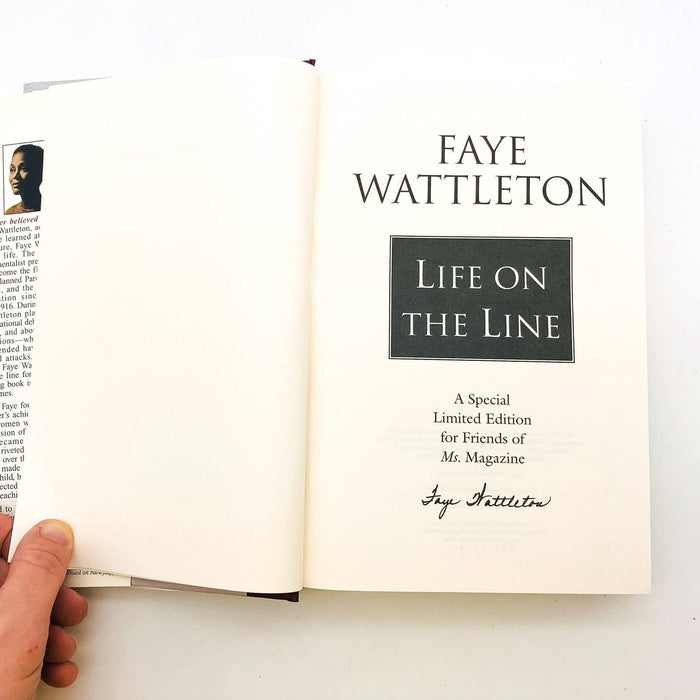 Life On The Line Hardcover Faye Wattleton 1996 Limited Ed Planned Parenthood 7