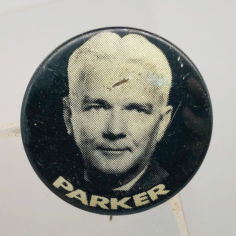 Parker Political Campaign Button Pin .875" Lithographers Union Label Vintage 20