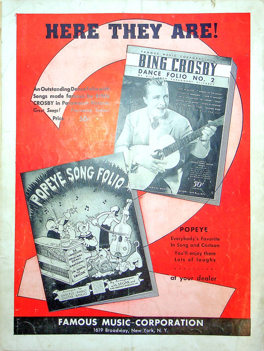 Sheet Music Blue Hawaii Bing Crosby Shirley Ross 1937 Waikiki Wedding Musical 2 3