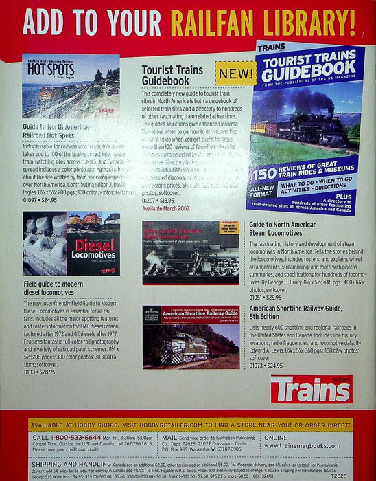 Trains Railroading Magazine February 2007 Vol 67 No 2 Rail World's Empire