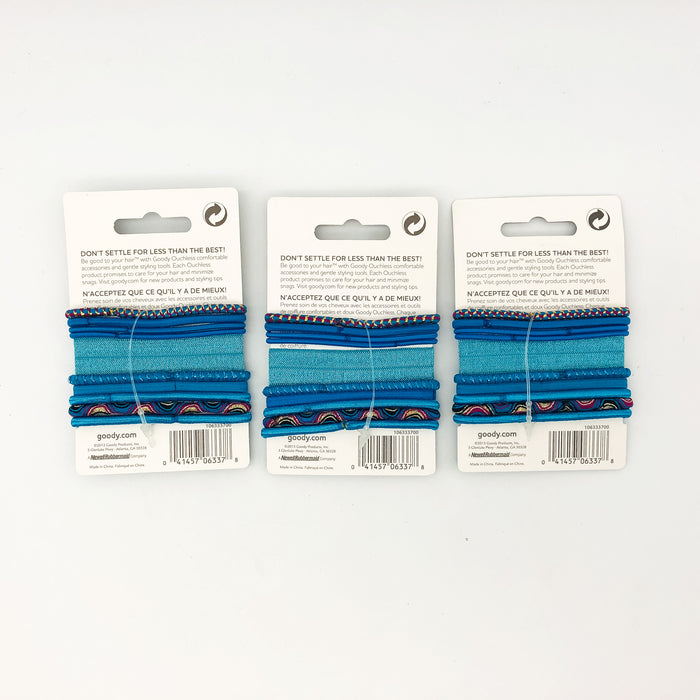 30-Pack Goody No Metal Elastics Ouchless Hair Ties Ponytail Holders Blue 06337