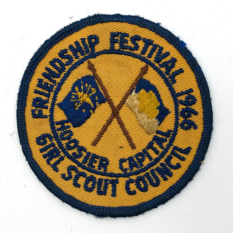 Vintage Girl Scout Patch Hoosier Capital Friendship Festival 1966