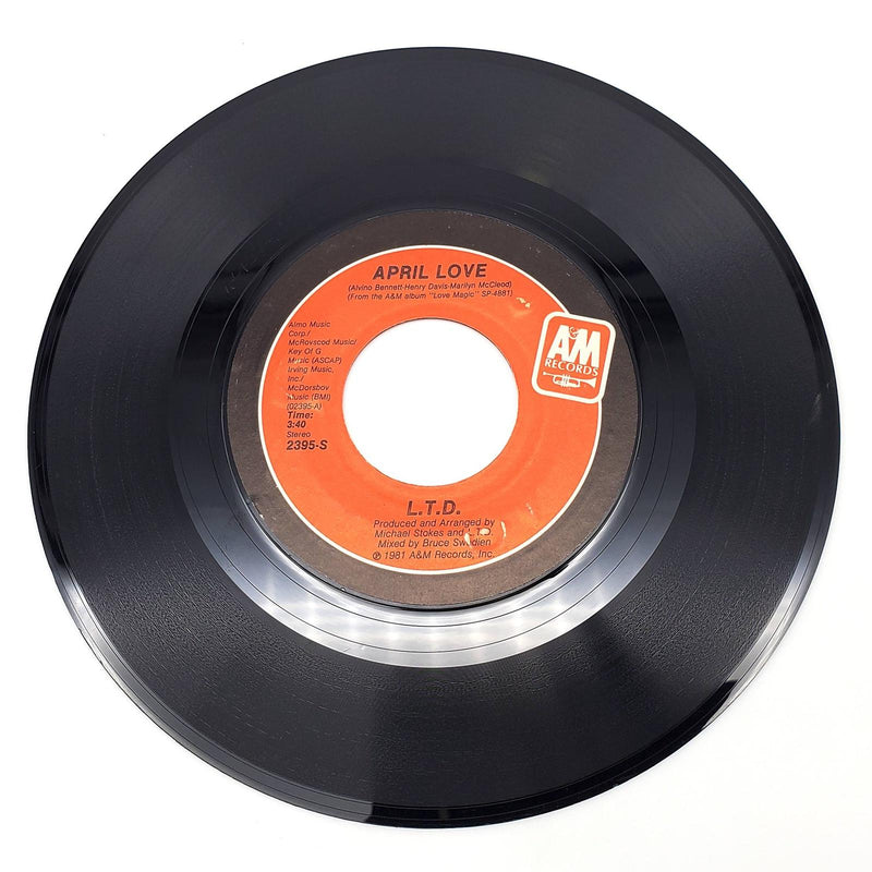 L.T.D. Stay On The One / April Love 45 RPM Single Record A&M 1981 2395-S 2