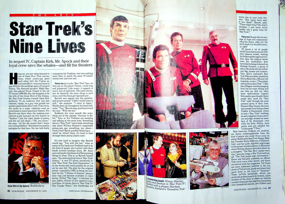 Newsweek Magazine December 22 1986 Leonard Nimoy Mr Spock Star Trek TV Show