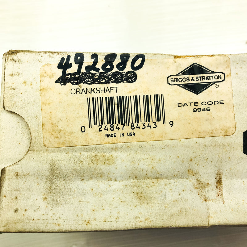 Briggs and Stratton 492880 Crankshaft for Lawn Mower Engine Genuine OEM New NOS