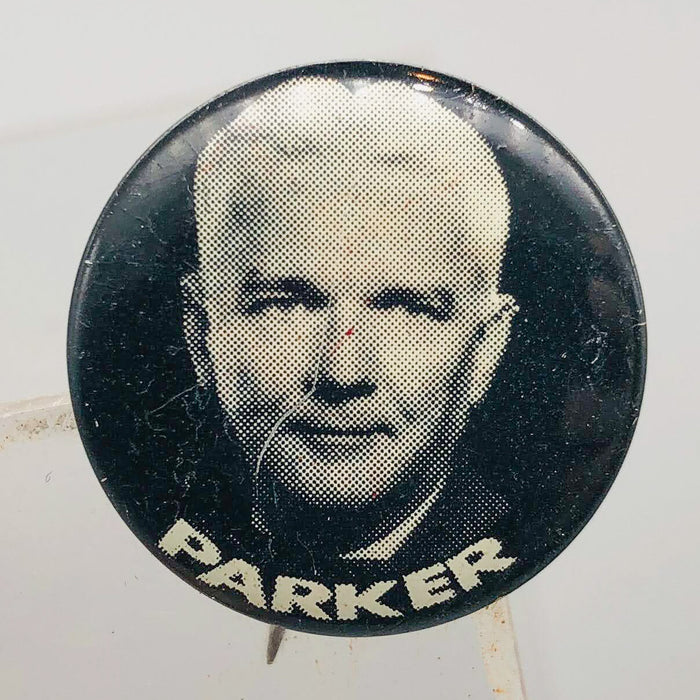 Parker Political Campaign Button Pin .875" Lithographers Union Label Vintage 11