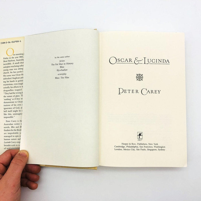 Oscar and Lucinda Hardcover Peter Carey 1988 First US Edition Historical Fiction 8