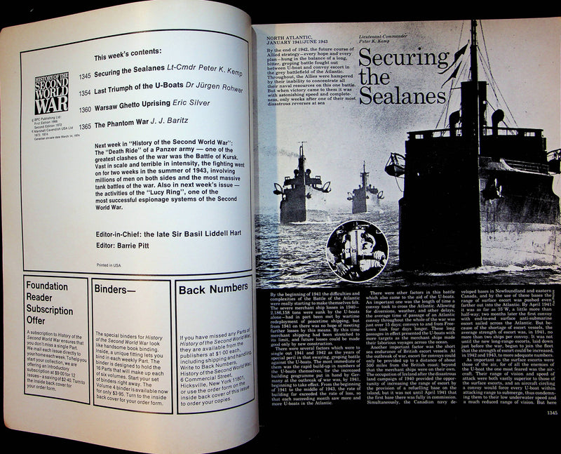 History Second World War WW2 Magazine 1974 Part 49 The Phantom War U-Boats 3