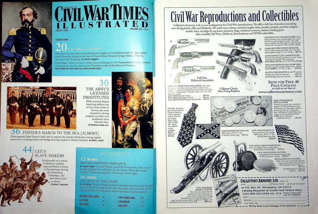 Civil War Times Illustrated Magazine August 2002 Armys Licensed Prostitutes