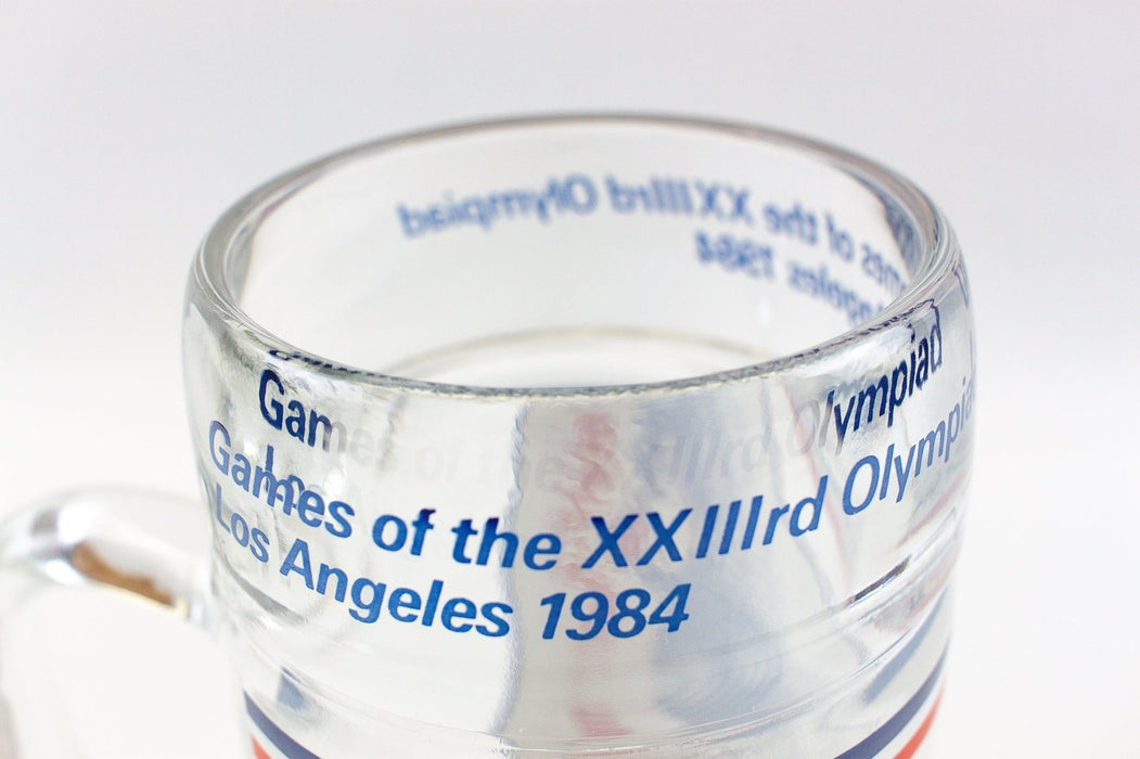 Vintage 1984 Los Angeles Olympic Games Sam The Eagle 8" Glass Beer Mug 5