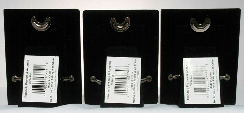 Pinnacle Mini Baby Picture Decorative Frames Pewter 2" x 3" Lot of 3
