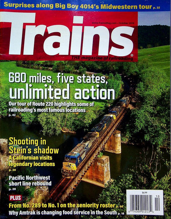 Trains Railroading Magazine October 2019 Vol 79 No 10 680 Miles Unlimited Action