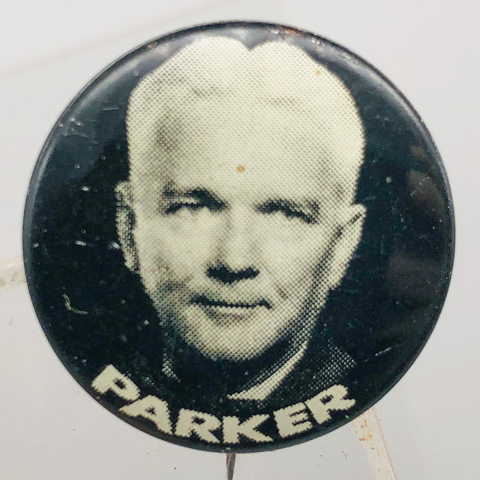 Parker Political Campaign Button Pin .875" Lithographers Union Label Vintage 15