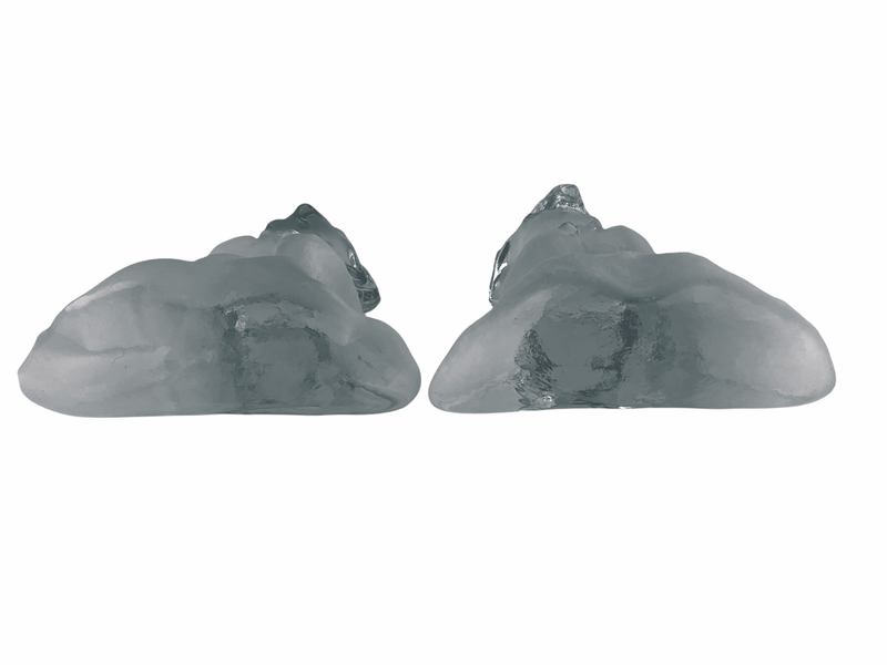 Praying Children Viking Glass Bookends Boy & Girl Figurines Sculptures Prayer 6