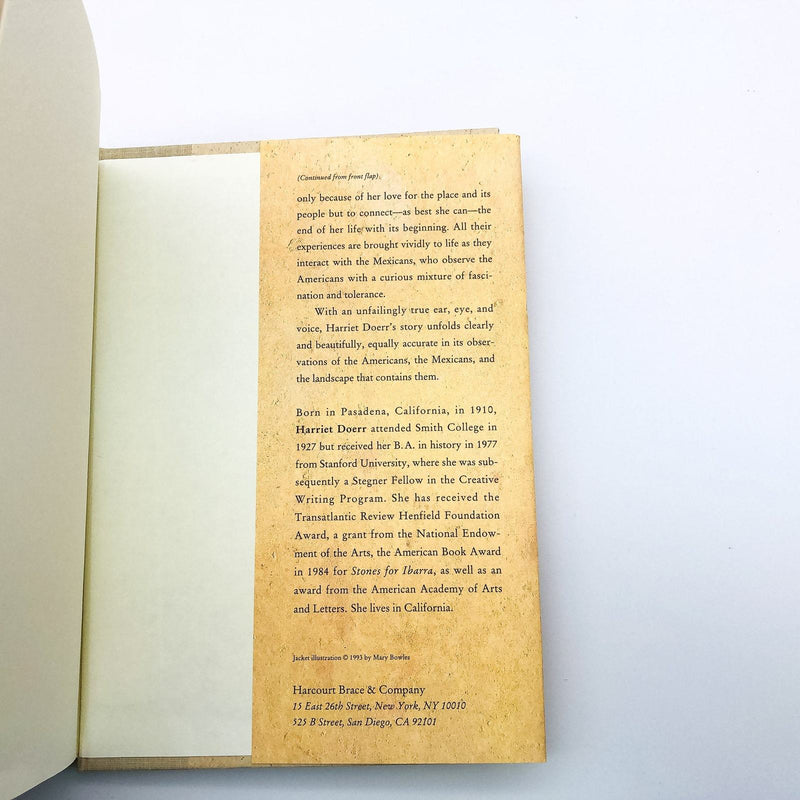 Consider This, Senora Hardcover Harriet Doerr 1993 Expatriates Mexicon Town 10