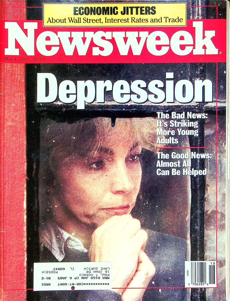 Newsweek Magazine May 4 1987 Trade War Stocks Dip Clinical Depression Increases
