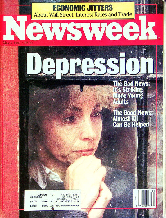 Newsweek Magazine May 4 1987 Trade War Stocks Dip Clinical Depression Increases