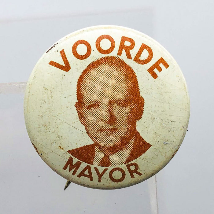 Voorde for Mayor Button Pin .75" South Bend Indiana Political Campaign Edward 8