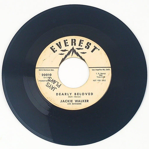 Jackie Walker I'm Always Chasing Rainbows Record 45 Single Everest 1962 Promo 1