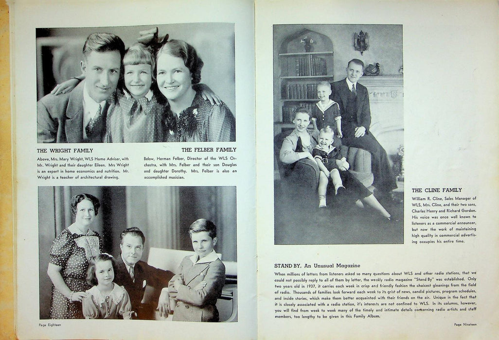 WLS Family Album Magazine 1937 Prairie Farmer Publish Chicago Illinois History