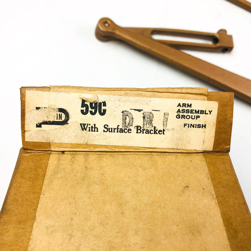 Corbin Russwin 59C Door Closer Arm With Surface Bracket 9F53 Forearm Bronze NOS