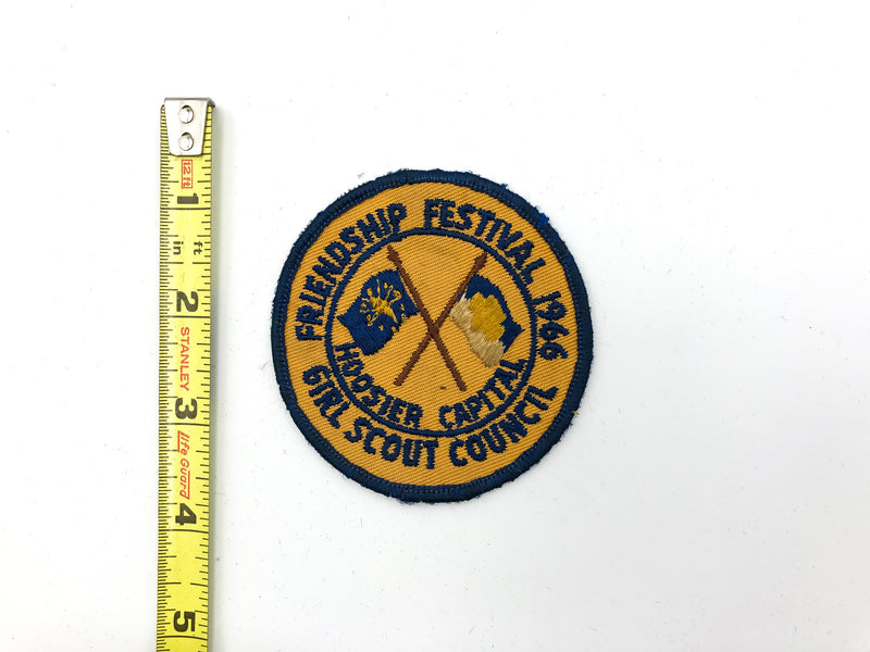 Vintage Girl Scout Patch Hoosier Capital Friendship Festival 1966