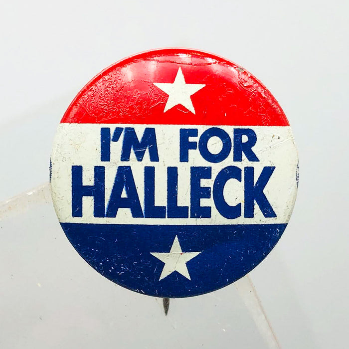 I'm For Halleck Button Pin .75" Indiana Politician Campaign Republican Stars 5