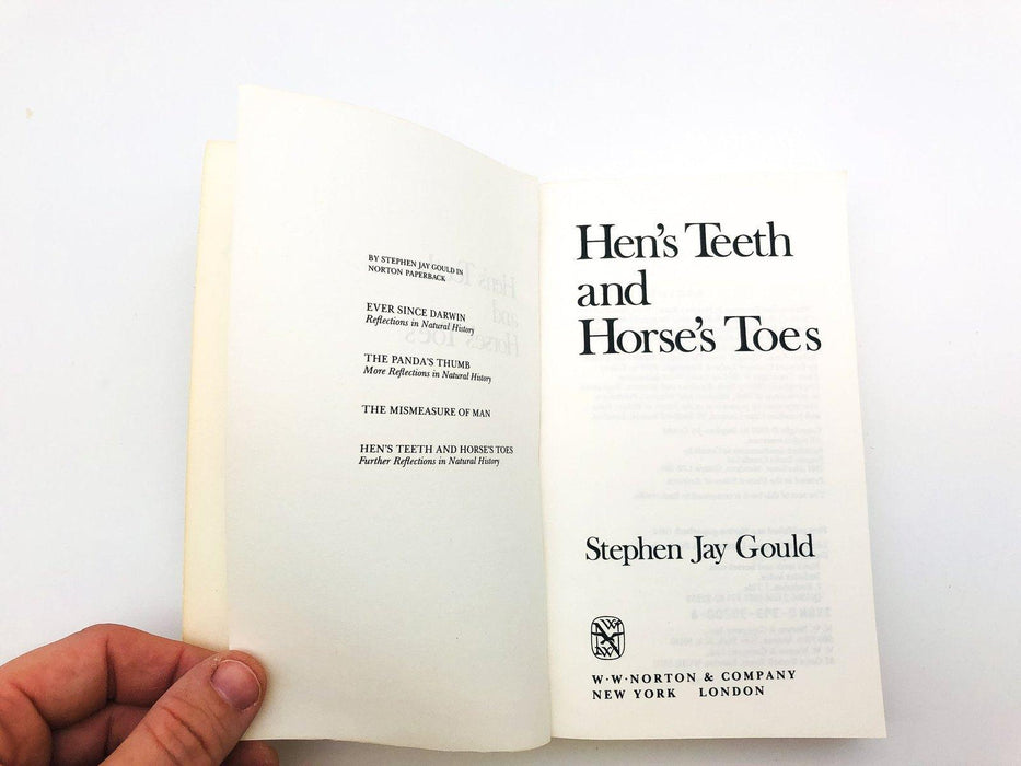 Hen's Teeth And Horse's Toes Paperback Stephen Jay Gould 1984 Biological Theory 6