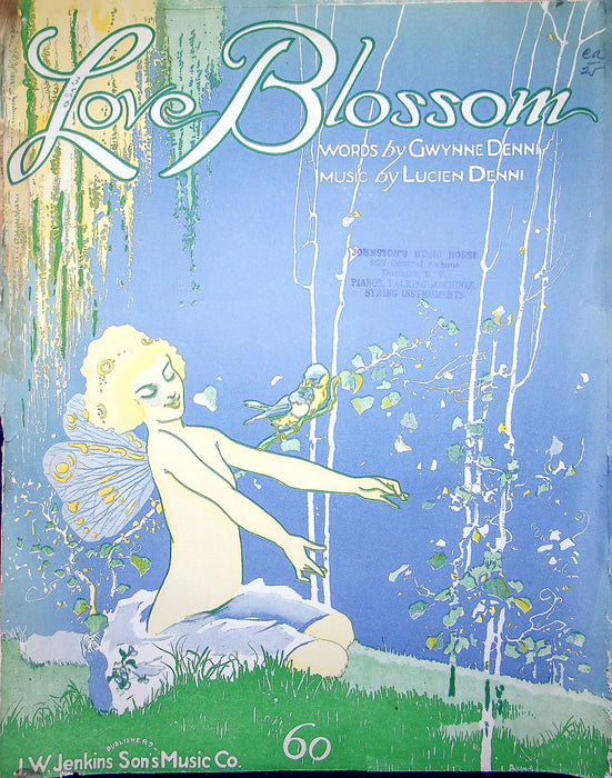 Sheet Music Love Blossom Gwynne Lucien Denni 1919 J W Jenkins Sons Piano Song 1 1