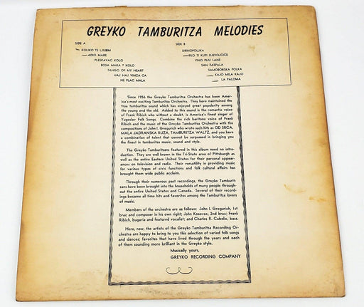 Greyko Orchestra Tamburitza Melodies Record 33 RPM LP GLP-1001 Greyko 2