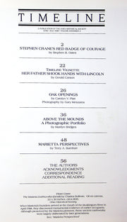 Timeline Magazine Ohio 1988 Vol 5 No. 3 Stephen Crane's Red Badge of Honor 2