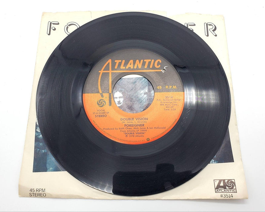 Foreigner Double Vision 45 RPM Single Record Atlantic Records 1978 3514 3