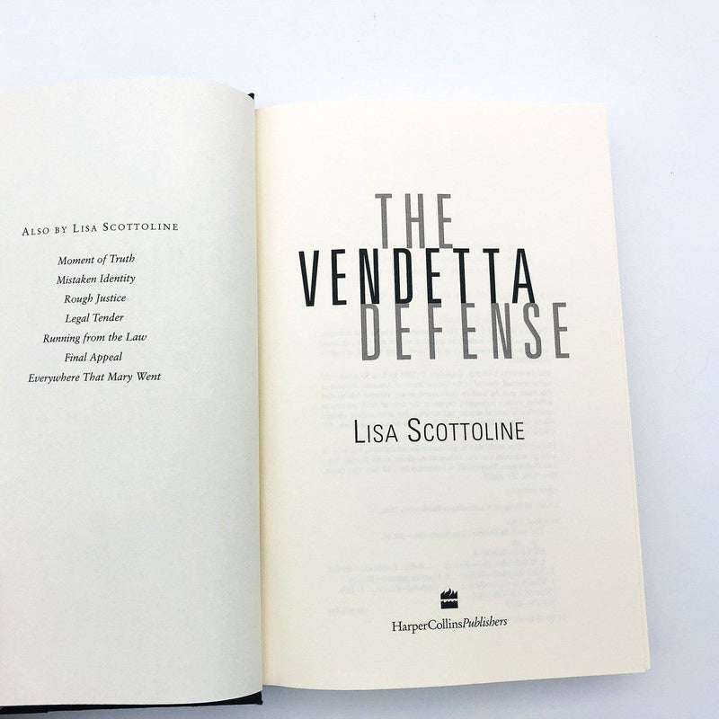 The Vendetta Defense Hardcover Lisa Scottoline 2001 Trials Murder Women Lawyers 7