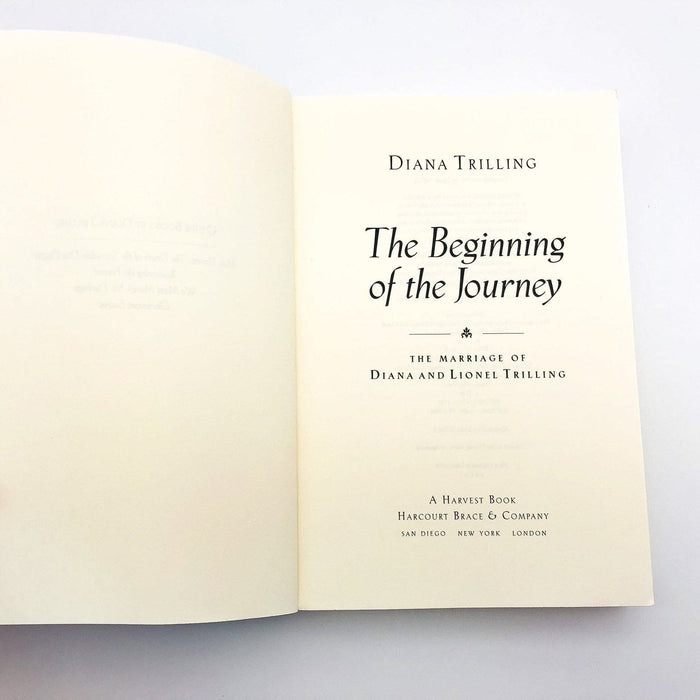 The Beginning Of The Journey Paperback Diana Trilling 1994 Marriage Authors Cpy2 7