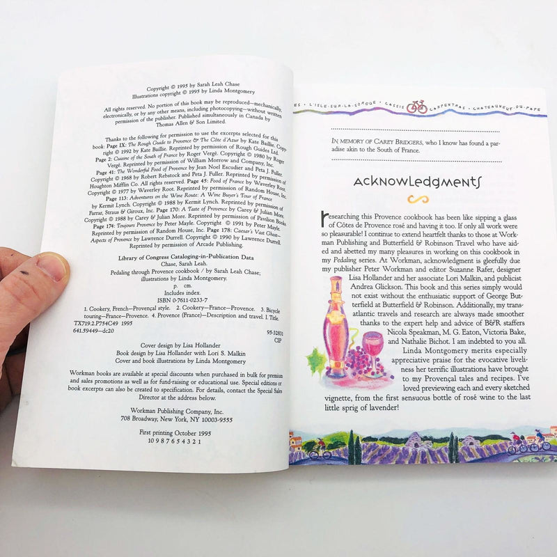 Pedaling Through Provence Cookbook Paperback Sarah Leah Chase 1995 1st Edition 7