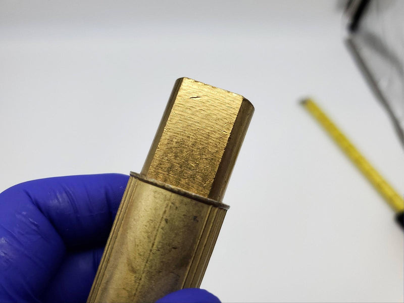 2x Falcon Deadbolt Latches 2-3/8" BS 1" Throw Drive-In Brass For D Series NOS