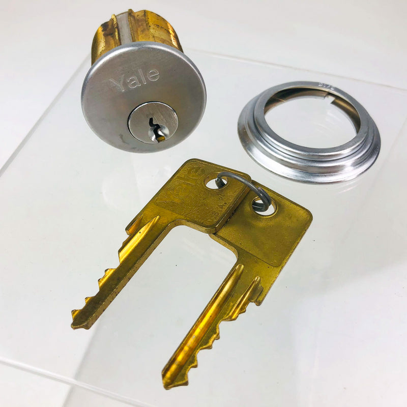 Yale Mortise Cylinder 1152 1-1/4" US26D Satin Chrome 6 Pin New Old Stock NOS