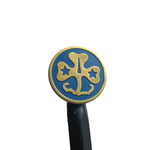 Vintage Girl Scouts World Trefoil Pin Pinback Blue Enamel Brass Lapel 1
