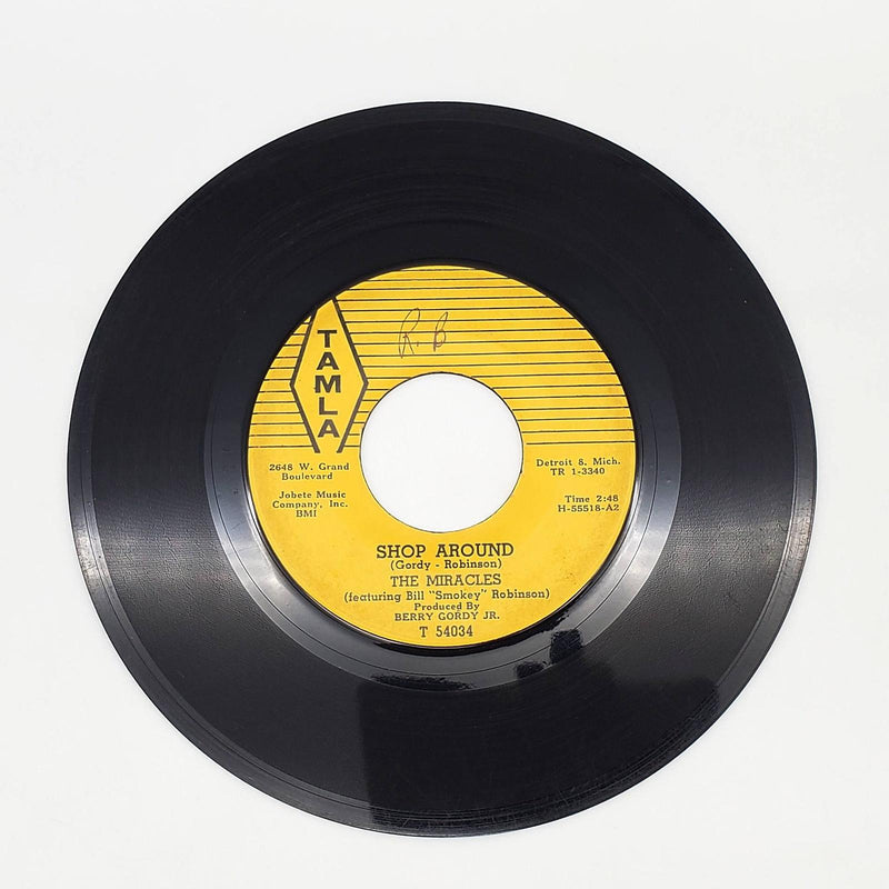 The Miracles Shop Around 45 RPM Single Record Tamla 1960 T 54034 1