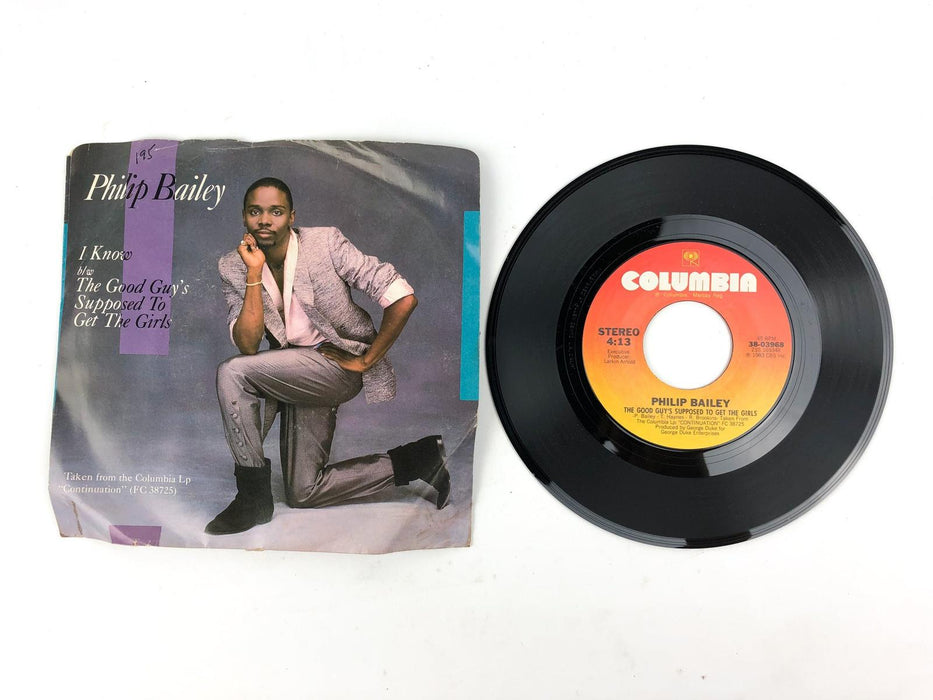 Philip Bailey I Know / The Good Guy's Supposed to Get the Girls 45 RPM 7" 1983 1