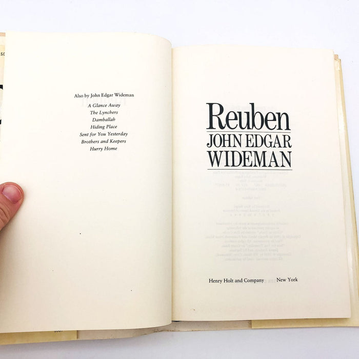 Reuben Hardcover John Edgar Wideman 1987 Old Age Poverty Crime 1st Edition 7