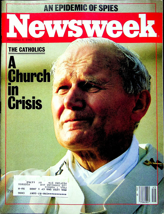 Newsweek Magazine December 9 1985 Spy Epidemic Espionage Jonathan Pollard Ravid 1