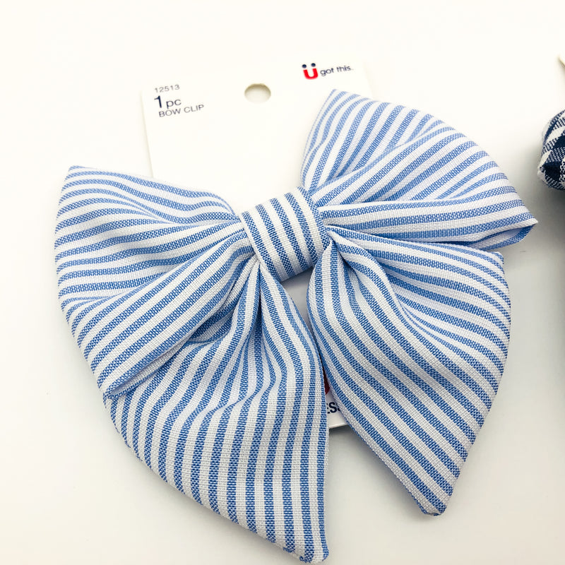 12-Piece Scunci Scrunchies Hair Ties Headbands Bow Clip Lot Blue Red Summer Wear