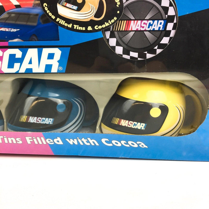 NASCAR Ceramic Helmet Mug Gift Set 4 Mugs, Cocoa & Cookies NEW SEALED 3
