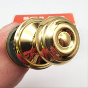 Schlage Door Knob Bright Brass 605 Passage Latch GEO F10 2-3/8 & 2-3/4 BS NOS 2