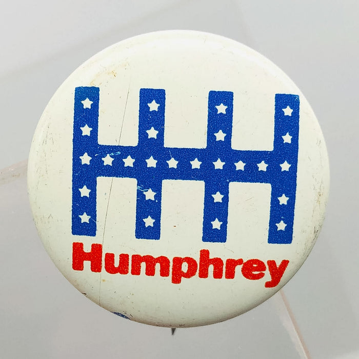 Hubert Horatio Humphrey HHH Stars Button Pin 1" Presidential Campaign Politics 6