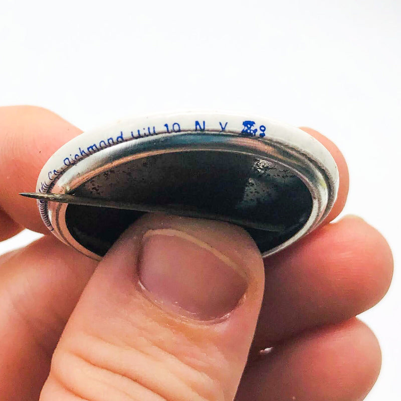 Veterans For The President Button 1.25" Pinback Vintage Columbia Advertising NYC