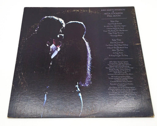 Kris Kristofferson & Rita Coolidge Full Moon 33 RPM LP Record A&M 1973 Copy 1 2