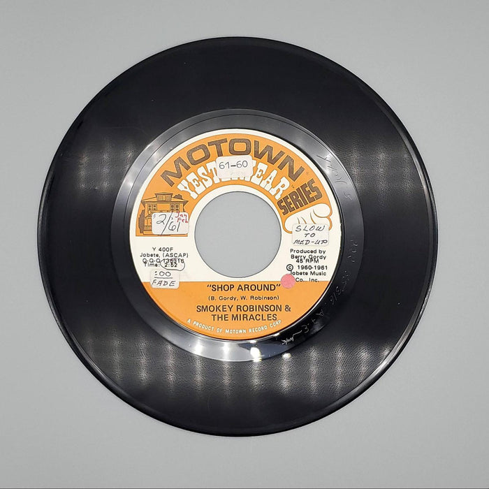 Smokey Robinson Shop Around / Way Over There Single Record Motown 1972 Y 400F 1