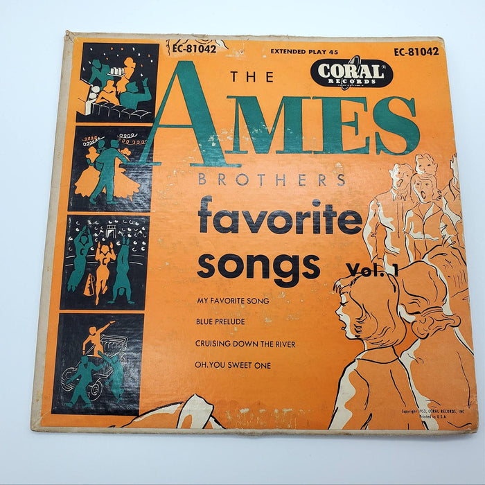 The Ames Brothers Favorite Songs Vol. 1 EP Record Coral EC-81042 1